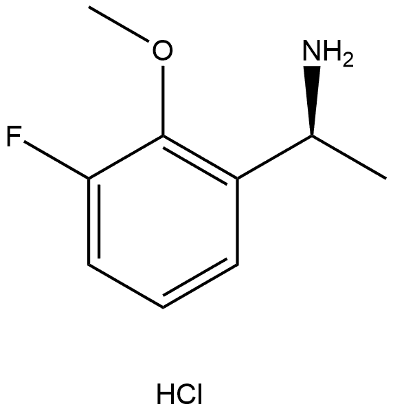 Benzenemethanamine, 3-fluoro-2-methoxy-α-methyl-, hydrochloride (1:1), (αS)- Struktur