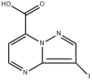 3-iodopyrazolo[1,5-a]pyrimidine-7-carboxylic acid Struktur