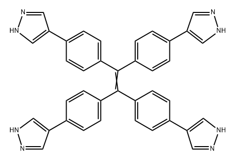 1,1,2,2-tetrakis(4-(pyrazole-4-yl)phenyl)ethene Struktur