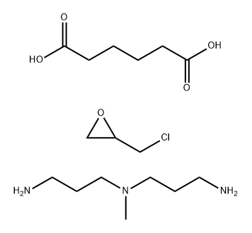 Hexanedioic acid, polymer with N-(3-aminopropyl)-N-methyl-1,3-propanediamine and (chloromethyl)oxirane Struktur