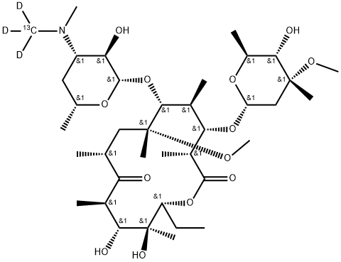 Clarithromycin-13C-d3 Struktur