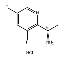 2-Pyridinemethanamine, 3,5-difluoro-α-methyl-, hydrochloride (1:1), (αS)- Struktur