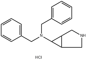 N,N-Dibenzyl-3-azabicyclo[3.1.0]hexan-6-amine hydrochloride Struktur