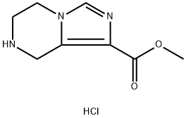 Imidazo[1,5-a]pyrazine-1-carboxylic acid, 5,6,7,8-tetrahydro-, methyl ester, hydrochloride (1:2) Struktur