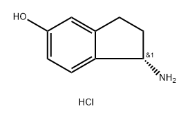 1H-Inden-5-ol, 1-amino-2,3-dihydro-, hydrochloride (1:1), (1S)- Struktur