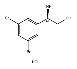 (R)-2-Amino-2-(3,5-dibromophenyl)ethan-1-ol hydrochloride Struktur