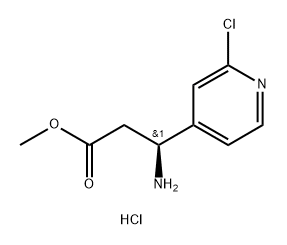 4-Pyridinepropanoic acid, β-amino-2-chloro-, methyl ester, hydrochloride (1:2), (βS)- Struktur