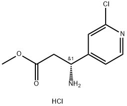 Methyl (R)-3-amino-3-(2-chloropyridin-4-yl)propanoate dihydrochloride Struktur