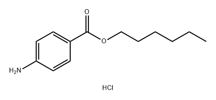 Benzoic acid, 4-amino-, hexyl ester, hydrochloride (1:1) Struktur