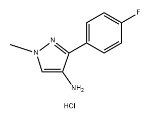 1H-Pyrazol-4-amine, 3-(4-fluorophenyl)-1-methyl-, hydrochloride (1:1) Struktur