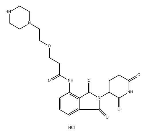 Pomalidomide-PEG1-piperazine hydrochloride Struktur