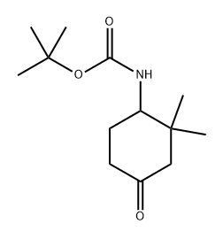 tert-butyl N-(2,2-dimethyl-4-oxocyclohexyl)carbamate Struktur