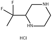 2-(1,1-difluoroethyl)piperazine dihydrochloride Struktur