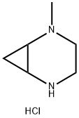 2,5-Diazabicyclo[4.1.0]heptane, 2-methyl-, hydrochloride (1:2) Struktur