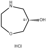 1,4-Oxazepin-6-ol, hexahydro-, hydrochloride (1:1), (6S)- Struktur