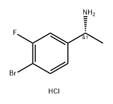 Benzenemethanamine, 4-bromo-3-fluoro-α-methyl-, hydrochloride (1:1), (αR)- Struktur