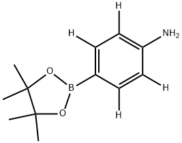 Benzen-2,3,5,6-d4-amine, 4-(4,4,5,5-tetramethyl-1,3,2-dioxaborolan-2-yl)- Struktur