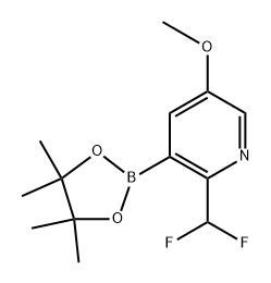 2-(Difluoromethyl)-5-methoxy-3-(4,4,5,5-tetramethyl-1,3,2-dioxaborolan-2-yl)pyridine Struktur