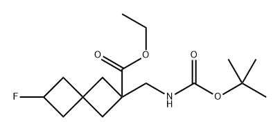 2-((((叔丁氧基羰基)氨基)甲基)-6-氟螺[3.3]庚烷-2-甲酸乙酯, 2715119-98-3, 結(jié)構(gòu)式