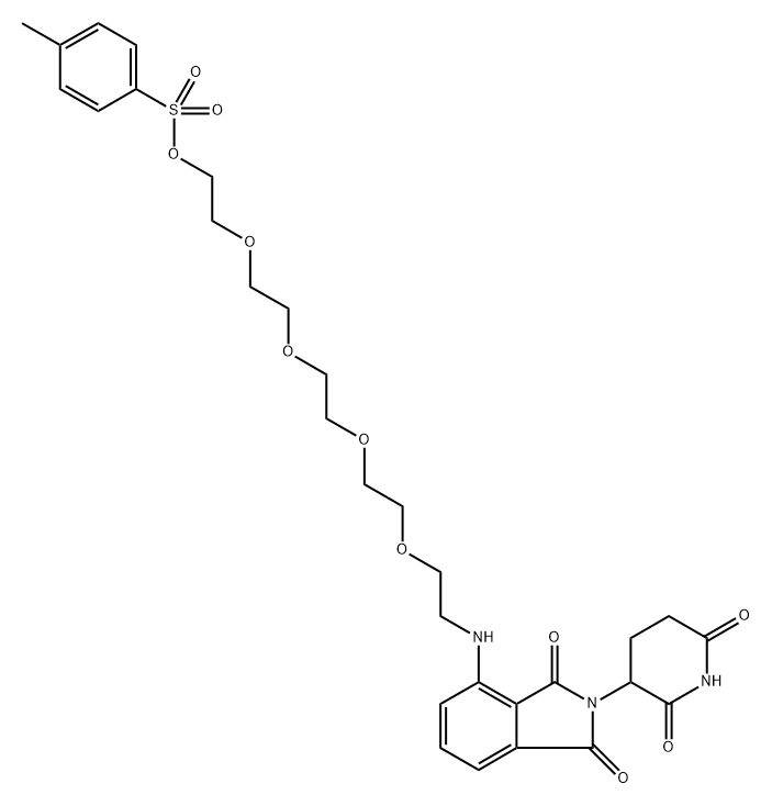 Pomalidomide-NH-PEG5-Tos Struktur