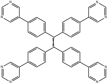 1,1,2,2-tetrakis(4-(pyrimidin-5-yl)phenyl)ethene Struktur