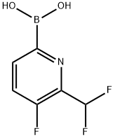 (6-(Difluoromethyl)-5-fluoropyridin-2-yl)boronic acid Struktur