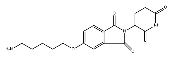 5-((5-aminopentyl)oxy)-2-(2,6-dioxopiperidin-3-yl)isoindoline-1,3-dione Struktur