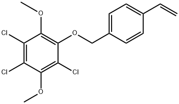 1,2,4-trichloro-5-[(4-ethenylphenyl)methoxy]-3,6-dimethoxy benzene Struktur