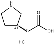 3-Pyrrolidineacetic acid, hydrochloride (1:1), (3S)- Struktur