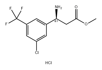 methyl (S)-3-amino-3-(3-chloro-5-(trifluoromethyl)phenyl)propanoate hydrochloride Struktur