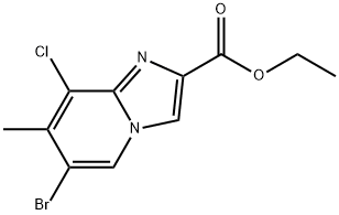 ethyl 6-bromo-8-chloro-7-methylimidazo[1,2-a]pyridine-2-carboxylate Struktur