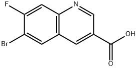 6-bromo-7-fluoroquinoline-3-carboxylic acid Struktur