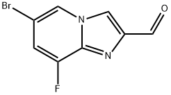 6-bromo-8-fluoroimidazo[1,2-a]pyridine-2-carbaldehyde Struktur