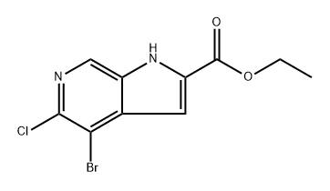 ethyl 4-bromo-5-chloro-1H-pyrrolo[2,3-c]pyridine-2-carboxylate Struktur