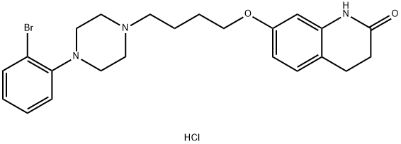 2(1H)-Quinolinone, 7-[4-[4-(2-bromophenyl)-1-piperazinyl]butoxy]-3,4-dihydro-, hydrochloride (1:1) Struktur