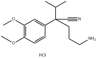 Benzeneacetonitrile, α-(3-aminopropyl)-3,4-dimethoxy-α-(1-methylethyl)-, hydrochloride (1:1) Struktur