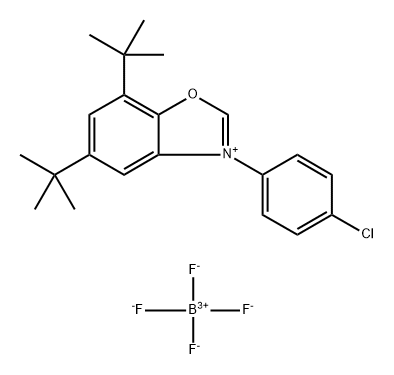 Benzoxazolium, 3-(4-chlorophenyl)-5,7-bis(1,1-dimethylethyl)-, tetrafluoroborate(1-) (1:1) Struktur