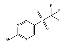 5-trifluoromethanesulfonylpyrimidin-2-amine Struktur