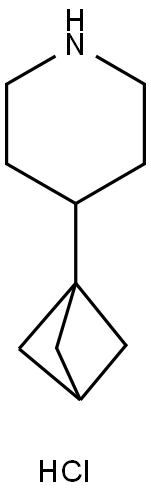 Piperidine, 4-bicyclo[1.1.1]pent-1-yl-, hydrochloride (1:1) Struktur