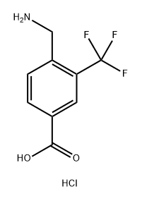 Benzoic acid, 4-(aminomethyl)-3-(trifluoromethyl)-, hydrochloride (1:1) Struktur