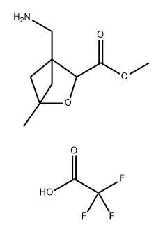 methyl 4-(aminomethyl)-1-methyl-2-oxabicyclo[2.1.1]hexane-3-carboxylate, trifluoroacetic acid Struktur