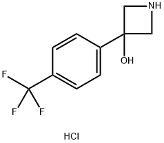 3-Azetidinol, 3-[4-(trifluoromethyl)phenyl]-, hydrochloride (1:1) Struktur