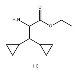 Cyclopropanepropanoic acid, α-amino-β-cyclopropyl-, ethyl ester, hydrochloride (1:1) Struktur