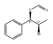 Benzyl alcohol, .alpha.-(1-bromoethyl)-, formate, threo- Struktur