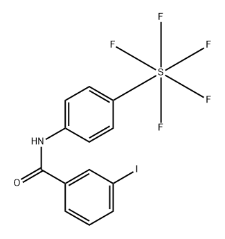 Sulfur, pentafluoro[4-[(3-iodobenzoyl)amino]phenyl]-, (OC-6-21)- Struktur