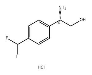 Benzeneethanol, β-amino-4-(difluoromethyl)-, hydrochloride (1:1), (βS)- Struktur