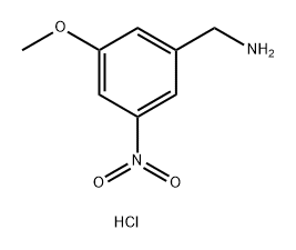 Benzenemethanamine, 3-methoxy-5-nitro-, hydrochloride (1:1) Struktur