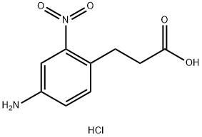 3-(4-Amino-2-nitrophenyl)propanoic acid hydrochloride Struktur