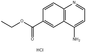 Ethyl 4-aminoquinoline-6-carboxylate hydrochloride Struktur