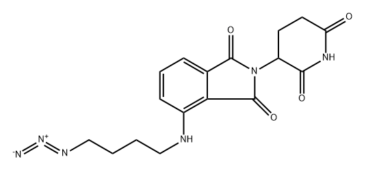 4-((4-azidobutyl)amino)-2-(2,6-dioxopiperidin-3-yl)isoindoline-1,3-dione Struktur